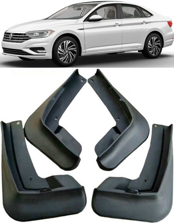 Black Mud Flaps Splash Guards For VW Jetta Sedan 2019-2020 – Front & Rear Set