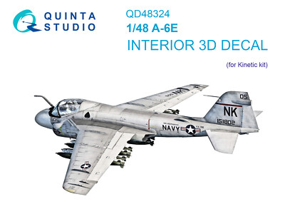 Quinta Studio 1/48 A-6E 3D-gedrucktes & farbiges Interieur auf...