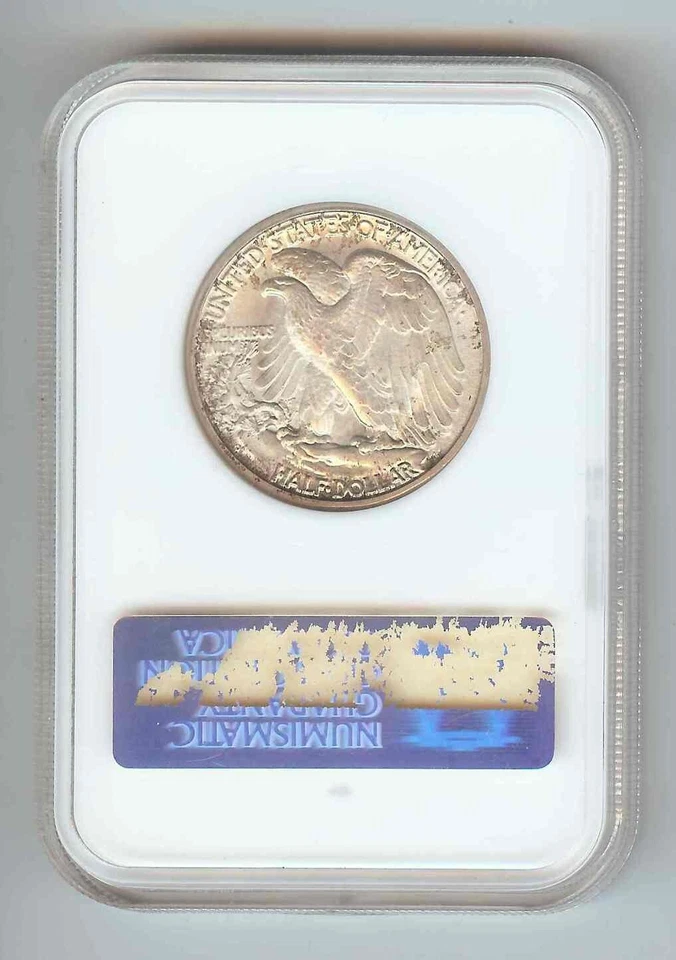 1947 D Walking Liberty Half Dollar NGC MS64 - Image 2 of 2