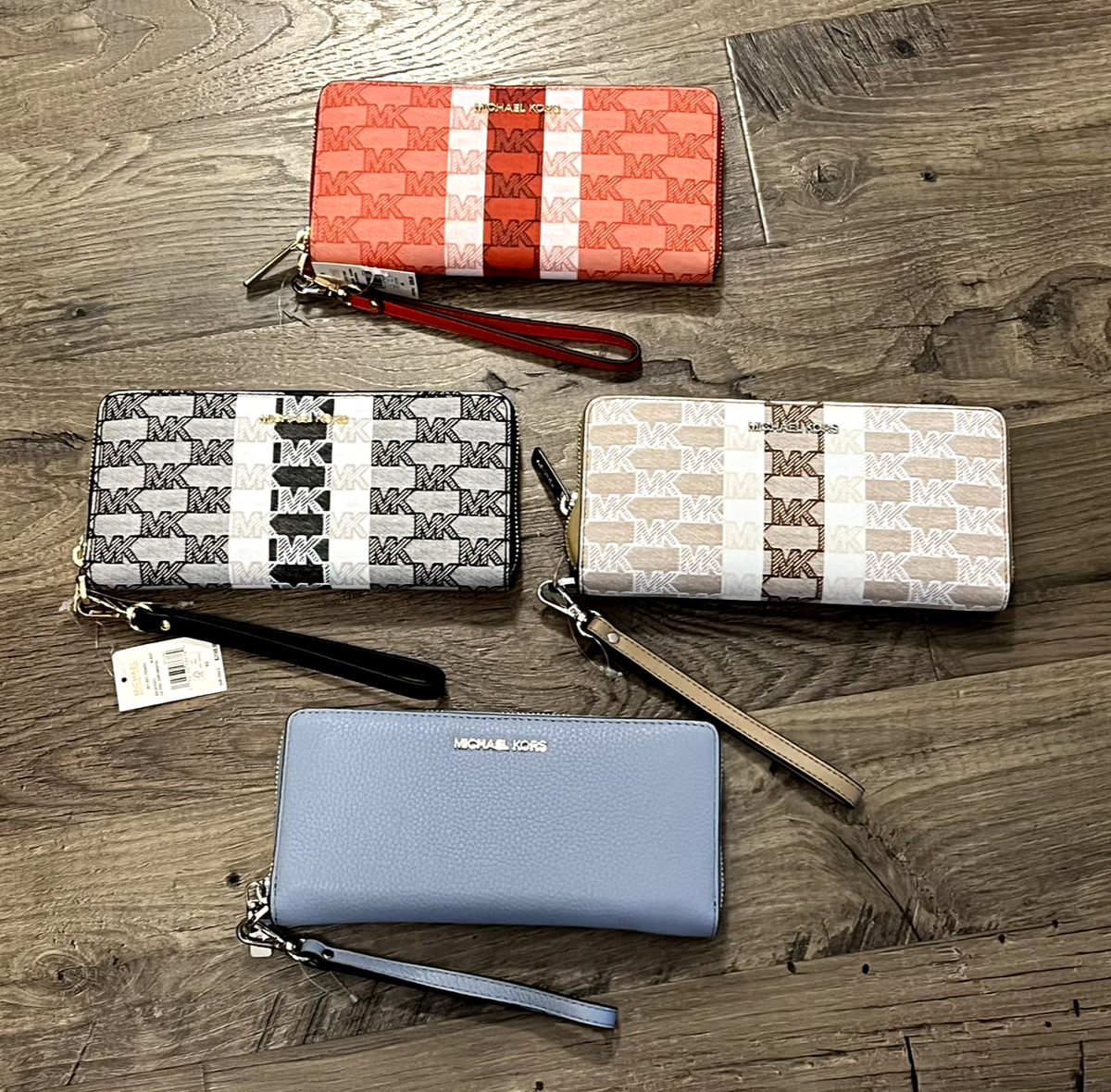 New Michael Kors Cooper Large Zip Around Credit Card Long Wallet