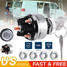 1Set Ignition Key Starter Switch Barrel With 2Keys For Car Tractor Trailer Truck