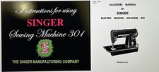 Large Deluxe-Edition Instructions Singer 301 ...