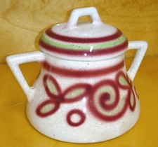 Rare sucrier en faïence craquelée Villeroy & Boch modèle Bayonne V.F Paris