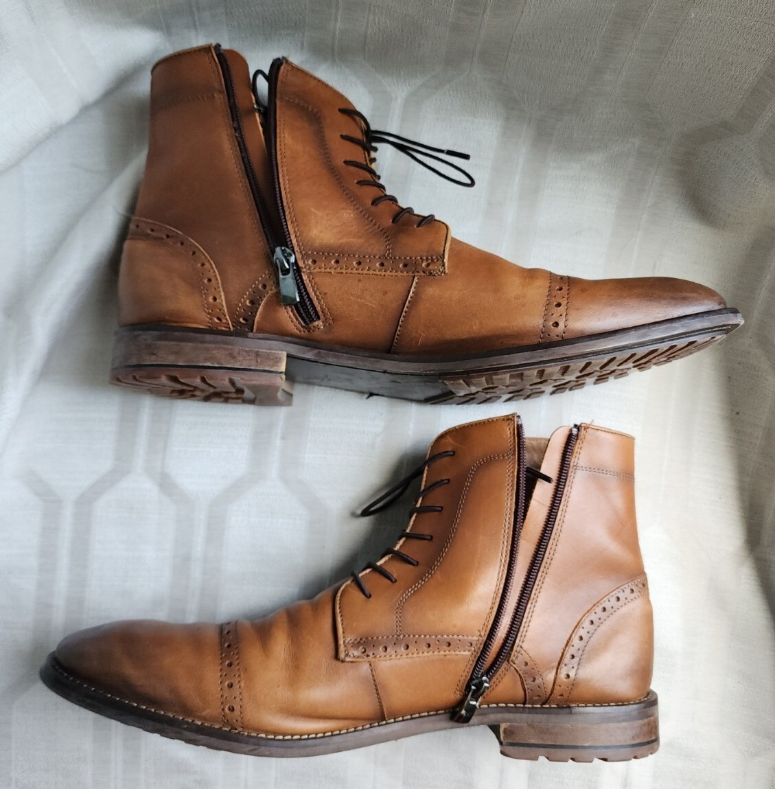 Kenneth Cole New York Men\'s Brown Leather lace up Boots SZ13 Kenneth Cole New York Men main image 3
