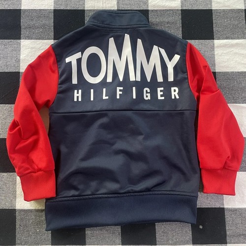 Giacca Tommy Hilfiger Bambino Unisex Cerniera Intera Navy Rossa Spell-out 4T - Foto 6 di 7