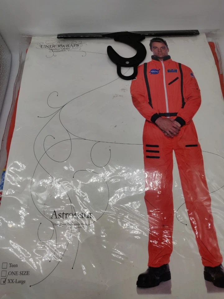 Mono Naranja Astronauta Caminante Espacial Piloto Disfraz Halloween Para Hombre XX-Grande Foto 2 de 4