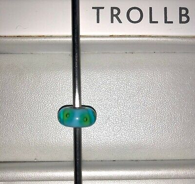 1 RETIRED Authentic Trollbeads Glass 61168 Turquoise Bubbles 