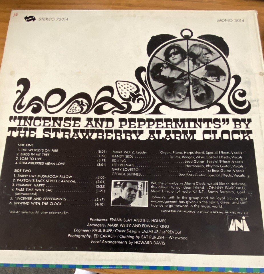 1967 Strawberry Alarm Clock Incense and Peppermints Lp Album Ed King eBay