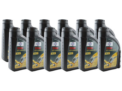 Fuchs 12 Liter TITAN GT1 LONGLIFE IV SAE 0W-20 Engine Oil 12x1L for Audi Porsche