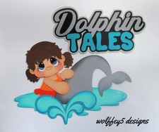 ELITE4U GIRL DOPHIN premade paper piecing scrapbook diecut piece album page 3d