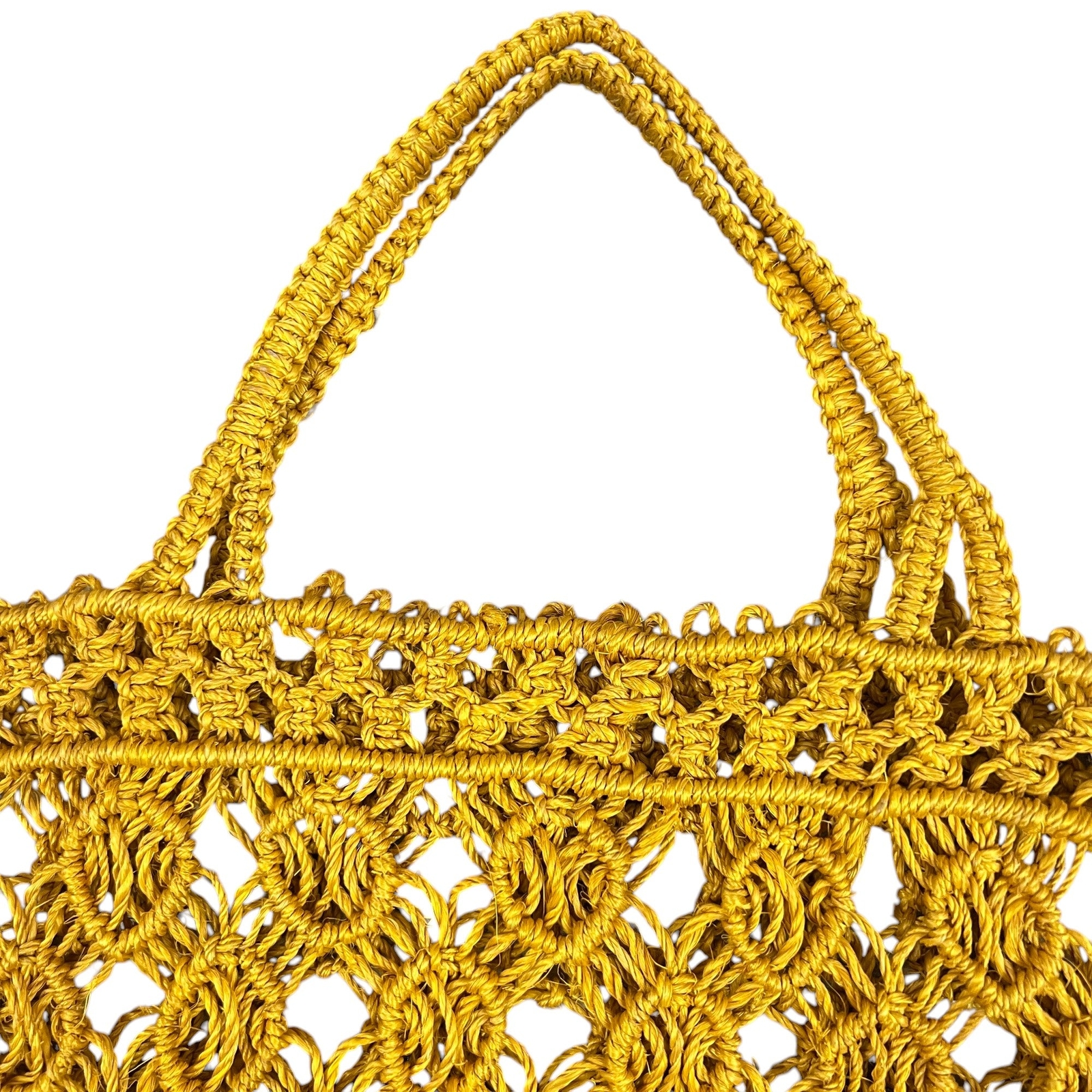 Yellow Macrame Tote - image 3
