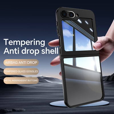 Slim Transparent Shockproof Hard PC Phone Case For Samsung Galaxy Z Flip 7 6 5