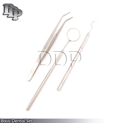 90 Instruments Basic Dental Set Mirror Explorer plier PR-143