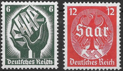 Germany Third Reich  Mi# 544-545 MH Saar Piebiscite 1934 *  - Picture 1 of 1