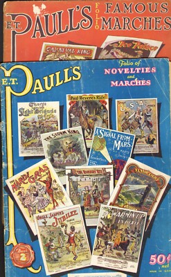 Lot Of 2 E T PAULL Sheet Music Book NOVELTY March CAKE WALK Two Step!