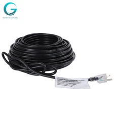 140 Feet 120V Black Heat Tape W/ Clip Hook Roof Heat Cable Snow De-icing Kit
