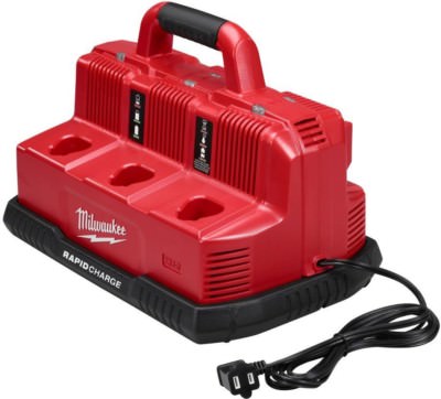 Milwaukee Rapid Battery Charger M12 M18 Lithium-ion 6-Port Sequential Multi Volt