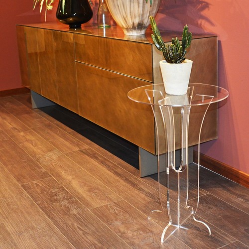SLATO TAVOLINO DA SALOTTO ISIDE Design Moderno in plexiglass trasparente - Foto 2 di 6