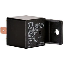 (2-PACK) NTE R51-5D40-12F 12VDC 50A/30A SPDT FLANGE MOUNT AUTOMOTIVE RELAY *D17