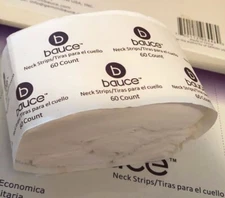 BAUCE Cosmetology salon professionals neck strips-12 pk box -stretchy-disposable
