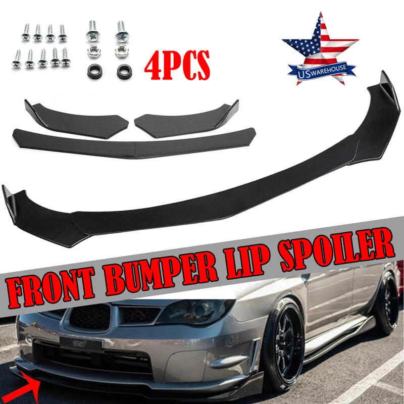 For BMW 328i 335i E90 E60 Carbon Fiber Front Bumper Lip Spoiler Splitter Kit AL - Image 2 of 4