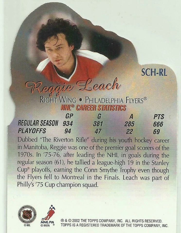 2002-03 Topps Stanley Cup Heroes #SCH-RL Reggie Leach Philadelphia Flyers - Image 2 of 2