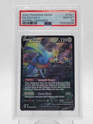 ZACIAN V 2022 POKEMON ASTRAL RADIANCE TRAINER GALLERY #TG21 PSA 10 Q0895