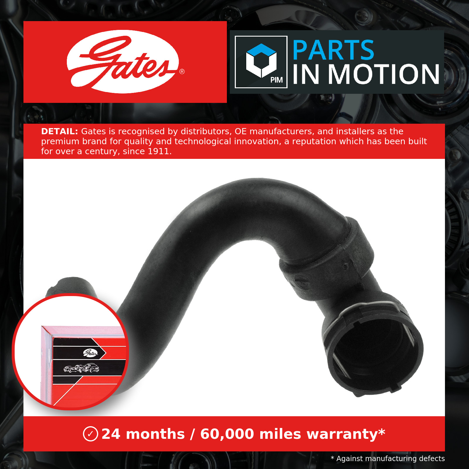 Fits GATES GAT05-2583 Radiator Hose GAT05-2583 Cooling system rubber hose botto - Image 11