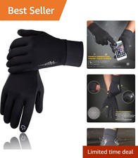 Warm Fleece Lined Touch Screen Winter Gloves - Water Resistant  Non-Slip Design