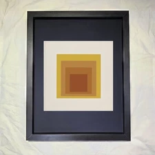 Josef Albers "Golden Gate" CUSTOM FRAMED Art