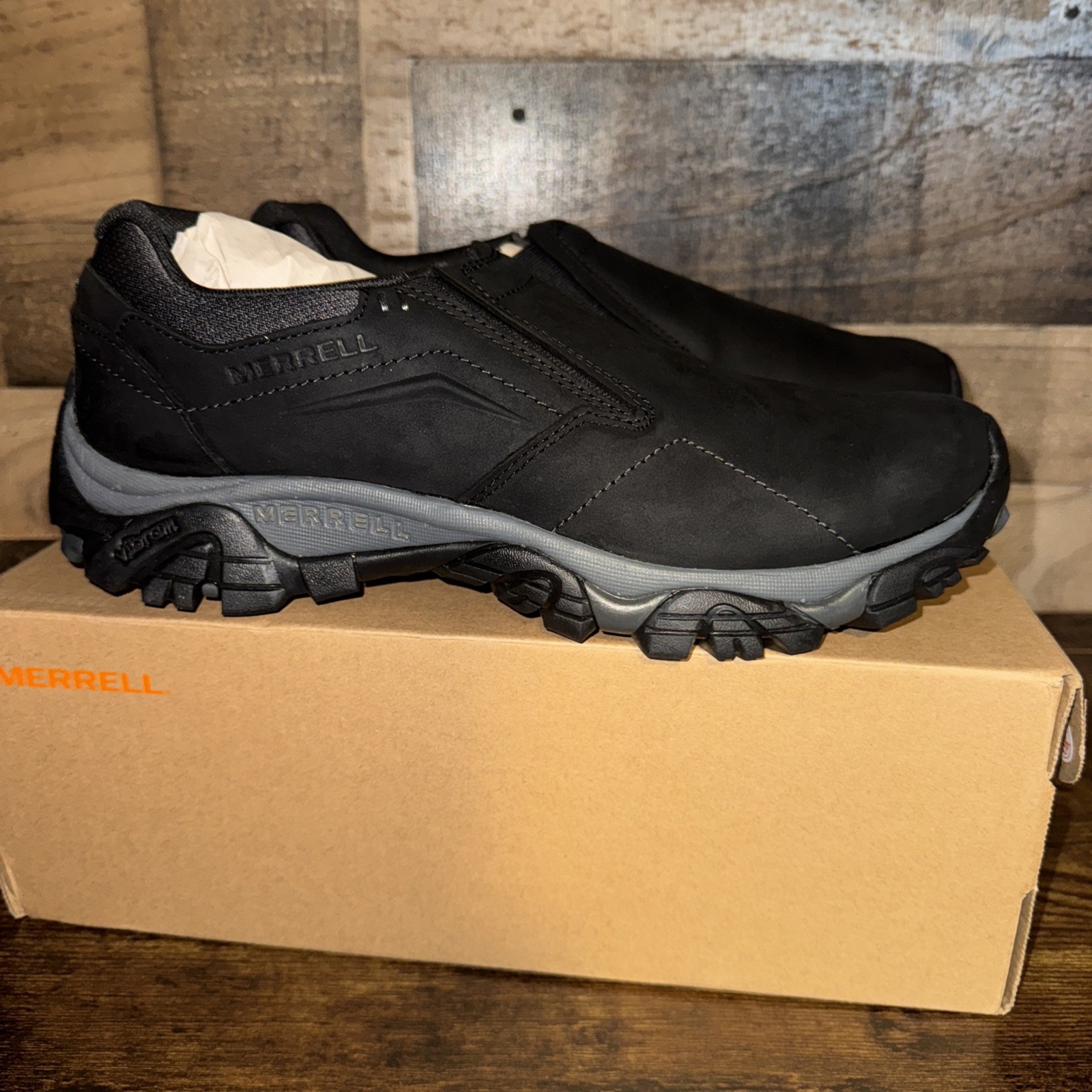 Scarpa da trekking Merrell Moab Adventure MOC da uomo nera 11 5 M US J91833