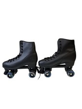 C SEVEN Retro Design Black Quad Roller Skates C7-RSB-BK 