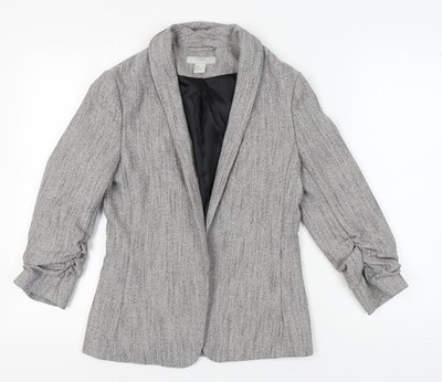 Grauer Anzugblazer Damen UK-Größe 8 H&M Regular