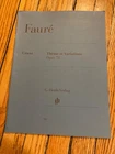 Faure Theme et Variations Opus 73 Urtext NOS ship tomorrow