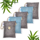 Bamboo Charcoal Air Purifying Bags 5-Pack Odor Eliminator & Moisture Absorber