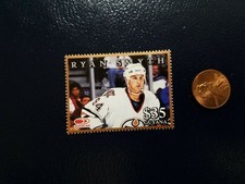 Ryan Smyth Edmonton Oilers Donruss Guyana Bronze Perforated Stamp WOW