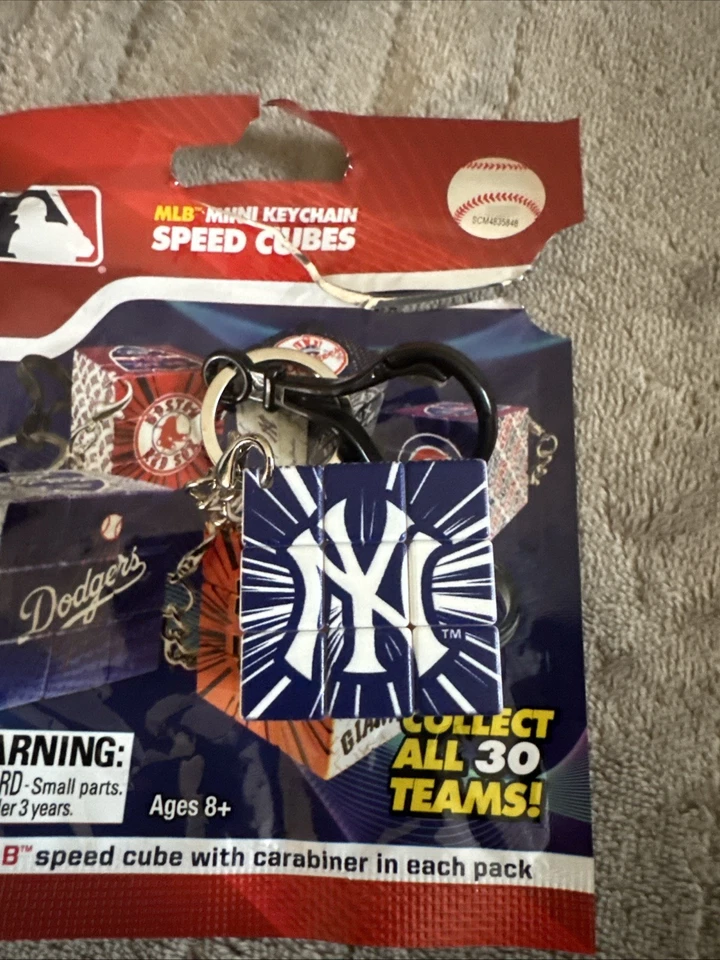 2025 MLB Baseball Mini Keychain Speed Cubes New York Yankees Bronx - Image 3 of 4