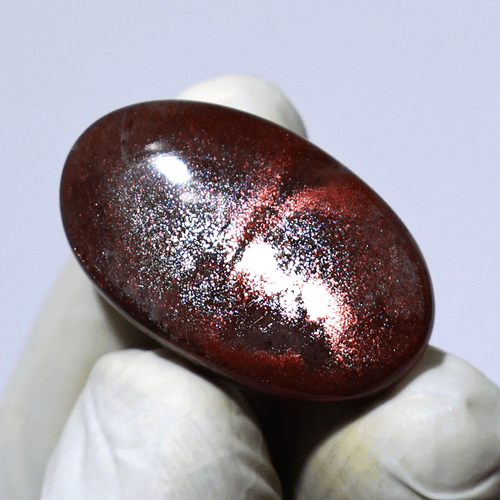 Nebulla in una pietra ~ 24,8 CT pietra solare naturale viola foschia 28 mm pietra preziosa cabochon - Foto 4 di 10
