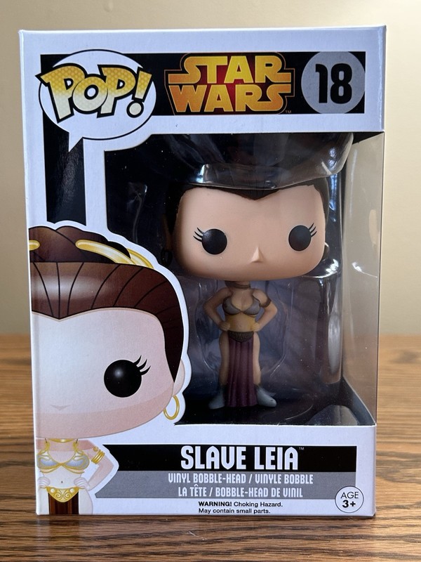 FUNKO POP! VINYL: STAR WARS SLAVE LEIA ORGANA BLACK LABEL #18 VAULTED RARE