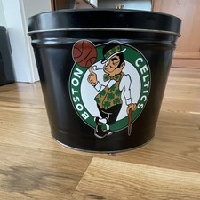 Boston Celtics & Boston Bruins Black Collectible Advertising Tin