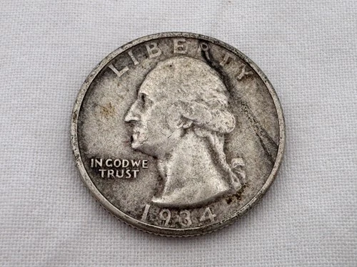 1934 P U.S. Washington Silver Quarter HT-2