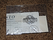 Ronin Warriors Kento Playmates Instructions and stickers ONLY.