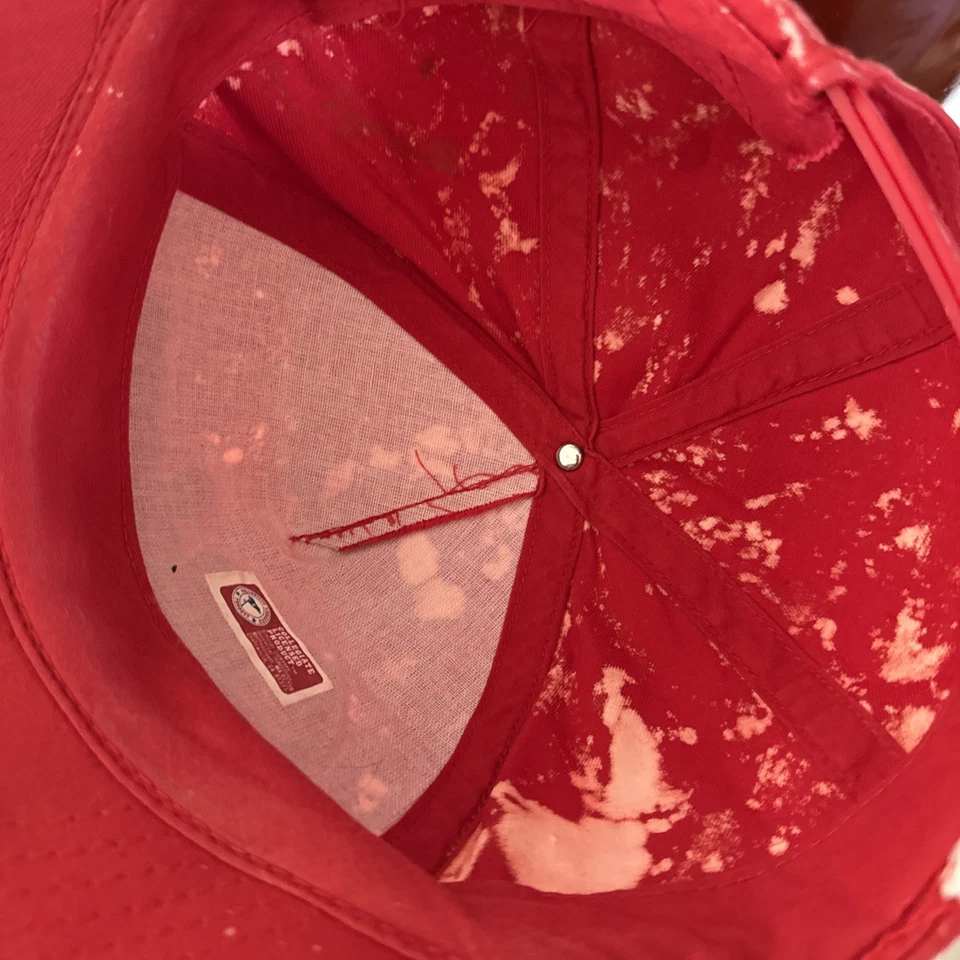 Vintage 70s / 80s Oklahoma sooners corduroy  print script SnapBack Maroon Hat - Image 3 of 4