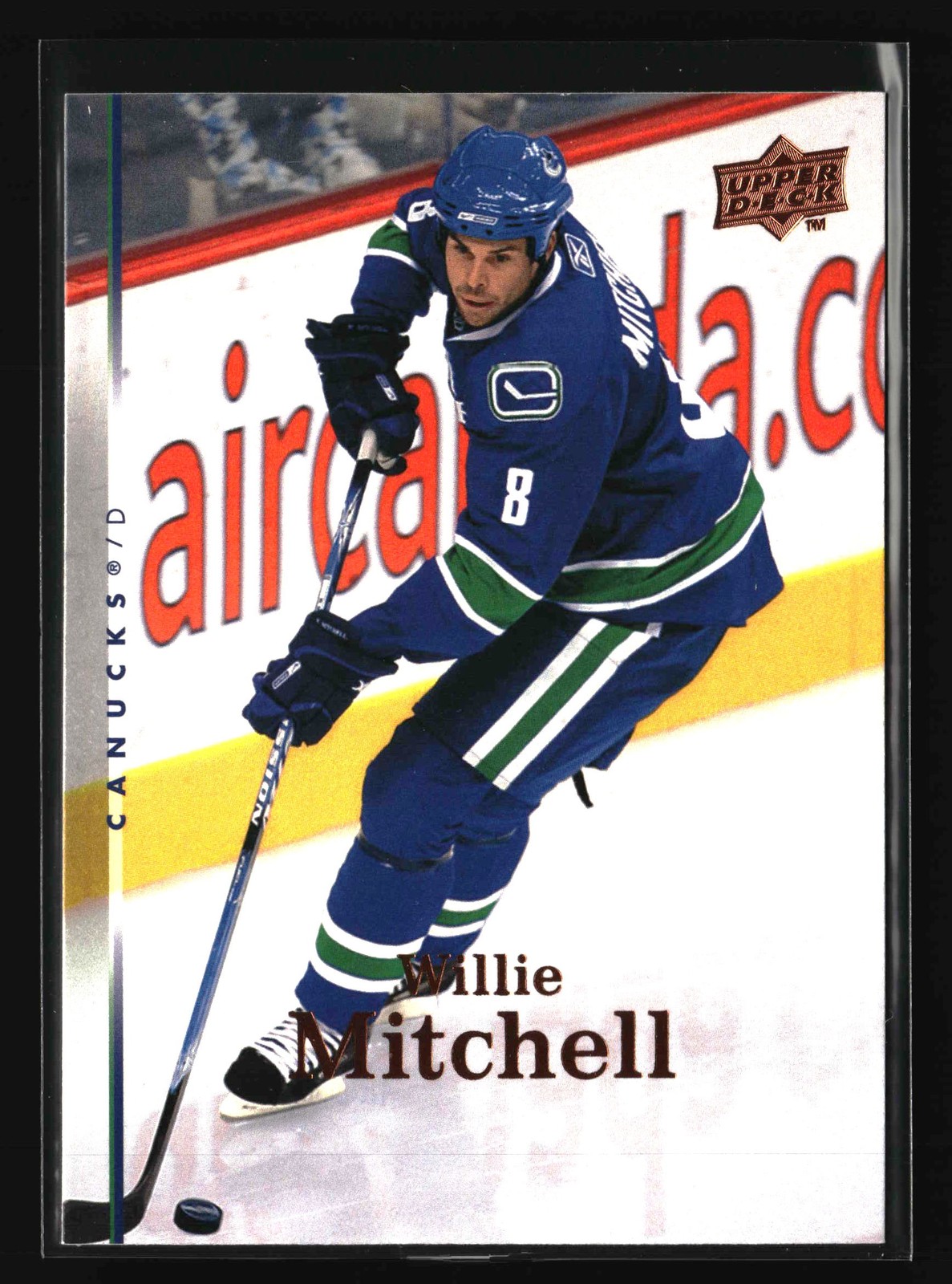 2007-08 Upper Deck - #286 Willie Mitchell - Vancouver Canucks
