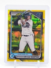 DEYVISON DE LOS SANTOS 2024 BOWMAN CHROME YELLOW SAPPHIRE /75 #BDC-154 Q4105