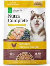Ultimate Pet Nutrition Nutra Complete Freeze Dried Raw Dog Food, Chicken 3 Pound
