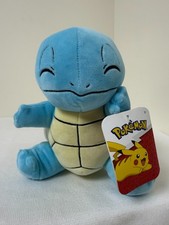 Pok mon Squirtle Plush 8 Blue/Brown Official Jazwares Plush Toy New w/ Tag