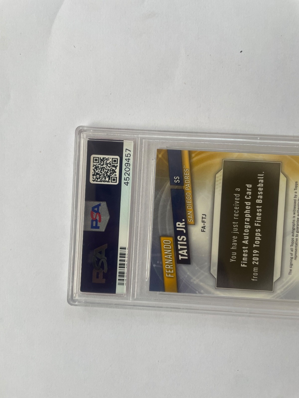2019 FINEST AUTOS #FA-FTJ FERNANDO TATIS  JR. PSA 9 AUTO MINT 🔥 view 5