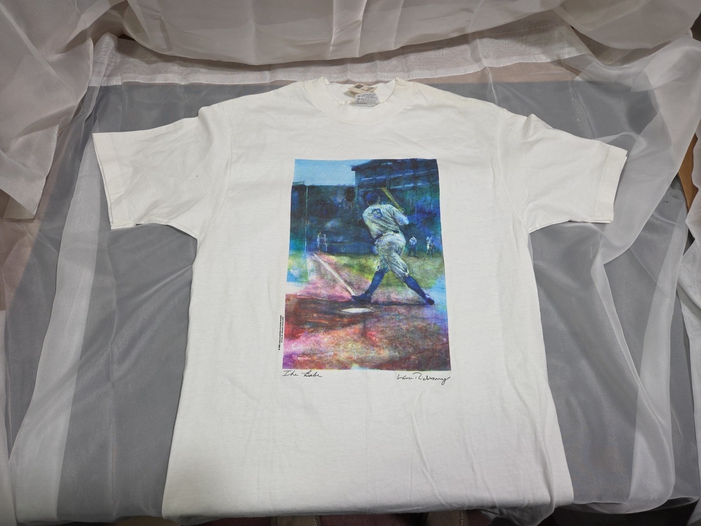 Babe Ruth Original Art T-Shirt by Lance Richbourg Vtg Made In The Usa Hanes