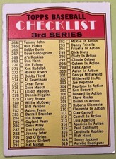 1972 Topps Baseball #251 3rd Series Checklist UNMARKED ￼